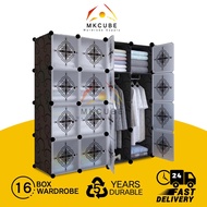 3-16 Cube Storage Cabinet Wardrobe Plastic Baby Cartoon Clothes Children Storage/16 Cube lemari baju