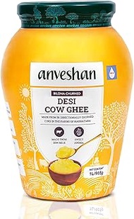 Anveshan Anveshan A2 Cow Ghee 1L | Glass Jar | Bilona Method | Curd-Churned | Pure, Natural & Health