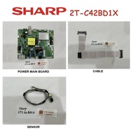 SHARP AQUOS TV 2T-C42BD1X 2TC42BD1X 2TC 42BD1X Power Main Board All-in-One AIO QPWBNG975WJN3 Cable S