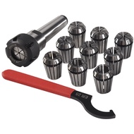 9Pcs Er25 Spring Collets+1Pcs Mt3 Er25 Collet Chuck Morse Taper Holder for Cnc Milling Lathe Tool