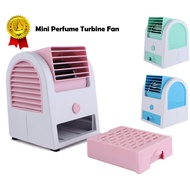 HEJ Mini Fan Aircond/Fragrance/Small/Air/USB/Batteries/Bladeless/Portable