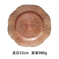 Nordic Style Glass Plate Western Dinner Plate Creative Dining Table Decoration Court Style Wedding D