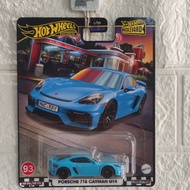 Hot Wheels Premium Porsche 718 Cayman GT4 Blue Boulevard