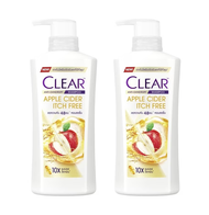 Clear Shampoo Anti-Dandruff Apple Cider Itch Free 370 ml. (2pcs) เคลียร์ แชมพู แอนตี้แดนดรัฟ แอปเปิ้