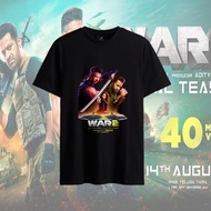 Baju War 2 T-Shirt War 2 Hrithik Roshan 100% Cotton Short Sleeve Lelaki & Wanita Tee 宝莱坞双雄之战#14