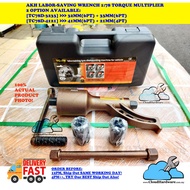 SIZE: [TC78D-4121] >>> 41MM(6PT) + 21MM(4PT) 7800N.M. Torque-Multiplier Wrench Kit 1:78 Ratio 41mm +