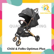 Child & Folks Optimus Plus Luxury Exclusive Baby Stroller Two Way Adjustable Leather Handle