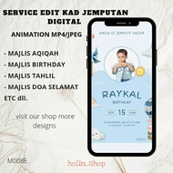 AQIQAH MAJLIS PDF format E-card kids birthday | kids template invitation MP4 Majlis template