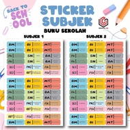 Sticker Subjek buku sekolah / Sticker Hari / Sticker buku / Sticker nama