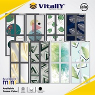 Bi-fold Door Toilet Aluminum Folding Door Pintu Lipat Tandas Pintu Lipat Bilik Air Plant Design