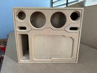 ตู้แบนพาส10นิ้วกระแทกข้าง(ลมหลังดอก)กลาง6.5นิ้ว"แหลม4นิ้ว"ช่องเพลท 5*25 ห้องซับแยก ไม้MDF15มิล สเปคแ