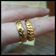 new cincin motif polos emas asli 24k 24 karat 99% kuning 5 gram 5gr