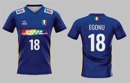 เสื้อแขนสั้นพิมพ์ลาย(หน้า-หลัง) ลายVNL ITALY1 #เสื้อวอลเลย์บอล #เสื้อกีฬา ใส่ได้ทั้งชายและหญิง