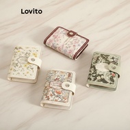 Lovito Stylish Floral Card Holder for Women Ditsy Flowers Purses LFA43159