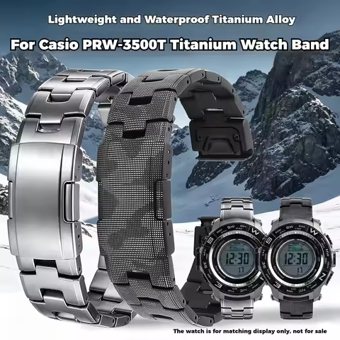 For Casio Protrek Series PRG-260/270/500 PRW3500/2500/5100 Titanium Alloy Watch Strap Lightweight Wa