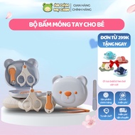 Multi-functional bear-shaped nail clipper set for children, anti-spining, safe for newborns - Mother