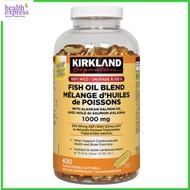 Kirkland Signature - 100% 野生魚油 (1000 毫克) 及阿拉斯加三文魚魚油 400 粒軟膠囊 [平行進口]此日期前最佳:2025年11月30日