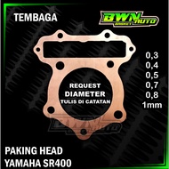 Yamaha SR 400 copper head GASKET / Packing Perpak GASKET YAMAHA SR 400 Custom Diameter BWN GASKET