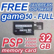 Sony PSP Memory card With Full Game [Game Boleh Pilih Include PS1 ,GBA,PSP Game]