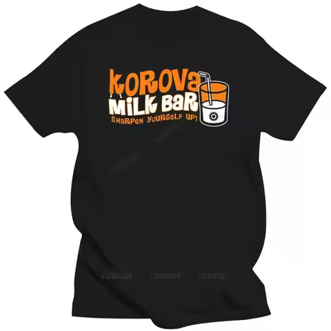 New arrived Korova Milk Bar T-Shirt Clockwork Orange Inspired - Unofficial Retro Film - New Custom G
