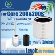 【Original and Authentic】Replacement Compatible with levoit Core 200&amp;200S Filter Air Purifier Accessories True Original HEPA&amp;Active Carbon High-Efficiency H13 Antibacteria Virus