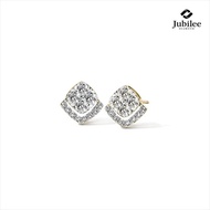 Jubilee Diamond ต่างหูเพชร Rhombus Halo Diamond Earring เพชรแท้ เพชรน้ำ 99