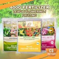400g BLS Leafy Fertilizer 45 / Flower Bloom Fertilizer 47 / Fruiting Fertilizer 43 Garden Granules B