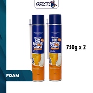 SELLEYS No More Big Gaps Expanding Foam 750ML (2 Units) Wall Crack Polyurethane Foam PU Foam Spray Busa Menyumbat Lubang