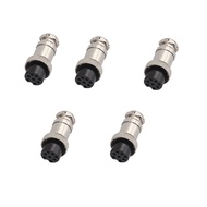5× M16 8 Pin Female Plug Connector For Ham & CB Radio MIC Microphone Solder Type
