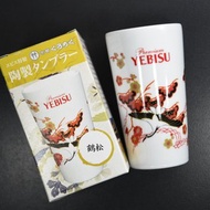 【經典古物】日本限定 Yebisu 惠比壽 鶴松 京都 啤酒杯 陶杯