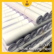 PUTIH 31" x 31" Mahjong Paper (White) White Mahjung Paper (30 sheets/50 sheets | 31" x 31" | 50gsm)