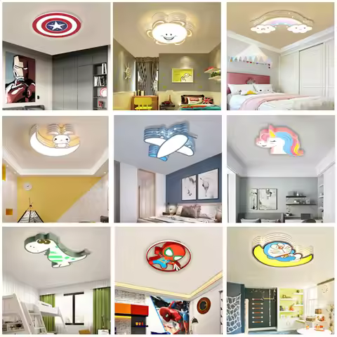 Fashion LED Cartoon Ceiling Light Cute Child Bedroom Ceiling Lamp Kindergarten Light Bedroom Light C