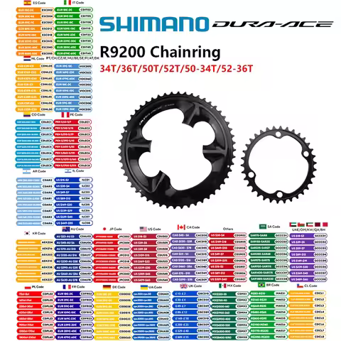 Shimano DURA-ACE R9200 Chainring For FC-R9200 FC-R9200-P Road Bike Crankset Chainwheel 34T/36T/50T/5