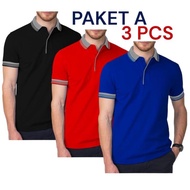 Kaos Kerah Polo Tshirt Pria / Kaos Beli 2 GRATIS 1
