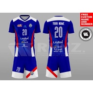 Readyy JERSEY PRINTING VOLI LAVANI/SETELAN PROLIGA BIRU/ATASAN VOLI FREE CUSTOM/JERSEY VOLLEY LAVANI