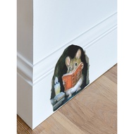 EAS-Wall Sticker Mouse Hole 3D Home Decal Kids Room Decoration 3D Wallpaper
