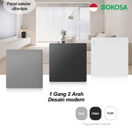 SOKOSA 2 Way Hotel Switch Light Switch Push Button On Off Switch - 1 Gang 2 Way 2 Way/
