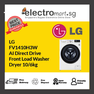 LG FV1410H3W AI Direct Drive  Front Load Washer  Dryer 10/6kg
