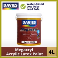 ۞ ▤ ♕ DAVIES MEGACRYL PREMIUM PAINT 1 GALLON FLAT | SEMI-GLOSS | GLOSS LATEX WHITE PINTURA PANG PAD