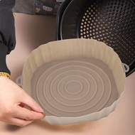 ♠20cm Air Fryer Silicone Basket Silicone Mold Airfryer Oven Baking Tray Pizza Fried Chicken Bask ◁g
