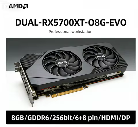 AMD RX 5700 XT DUAL RX5700XT O8G EVO & RX5700 8GB GDDR6 256bit graphics card PCI-E 4.0 HDMI DP 6pin+