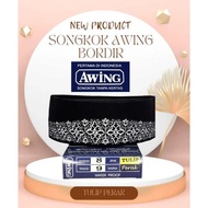 Silver Tulip Embroidered Awing Songkok Original Tulip Awing Embroidered Songkok/