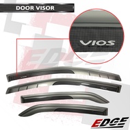 Toyota VIOS 2008-2013 Batman Door Visor (2 Tone - SBN) // vent window sun rain guard wind deflector 