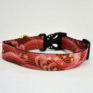 Togo Pet Collar/Dog Collar/Luminous Collar/Collar/Japanese Style Wave/Red Wave