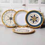 Piring Melamin Estetik 8 inch - Piring Aesthetic - Piring Ceper - Piring Saji - Piring Motif - P2808