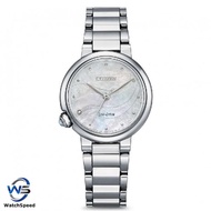 Citizen Eco-Drive EM0910-80D EM0910 Mother of Pearl Dial Silver Stainless Steel Womens Watch