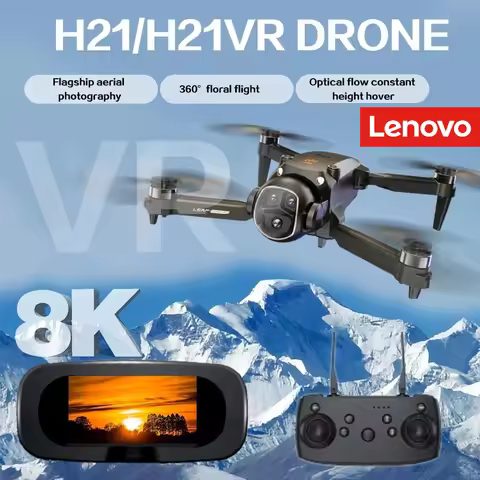 Lenovo H21/H21VR Drone 8K HD 4K Professional Camera 5G WIFI Brushless Motor Optical Flow Hover Quadc