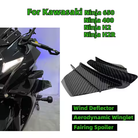 For Kawasaki Ninja 650 Ninja 400 H2 H2R Aerodynamic Winglet Spoiler Air Deflector Fairing Modified P