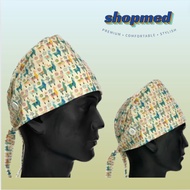 Adjustable Cotton Medical Surgical Scrub Cap Surgeon Hat Clinic Dental Hospital Nurse Doctor topi be