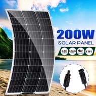 【100X51.5cm 】(200W) ETFE 18V Solar Cell แผงพลังงานแสงอาทิตย์ที่มีความยืดหยุ่น Output Monocrystalline Silicon แผงพลังงานแสงอาทิตย์สำหรับกลางแจ้ง Camping ตกปลาหลังคารถ